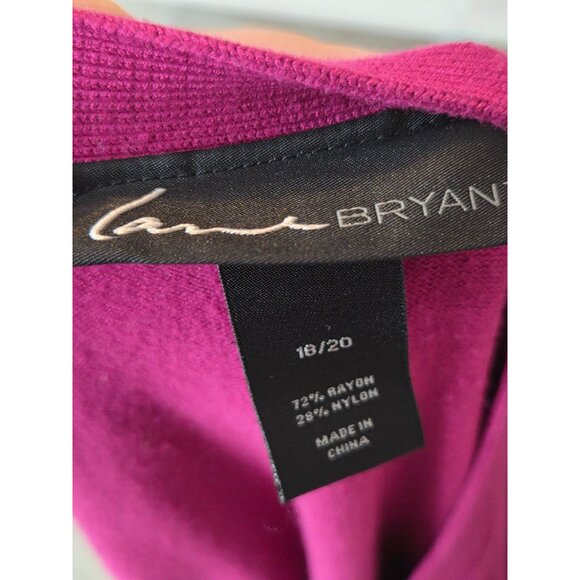 Lane Bryant Women's Cardigan Sweater Button Up V Neck Purple Size 18/20 Classic - Picture 6 of 6